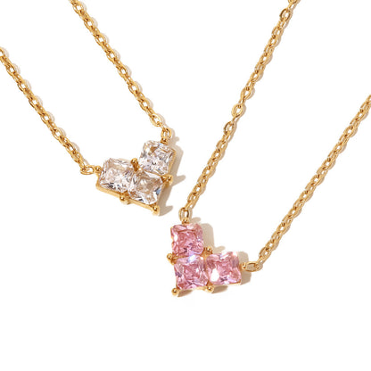 Collana acciaio titanio stile francese