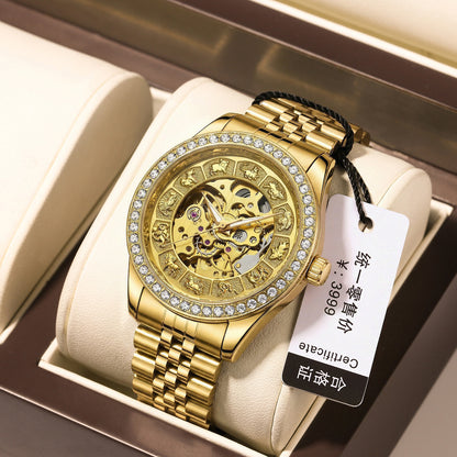 Orologio meccanico automatico impermeabile da uomo