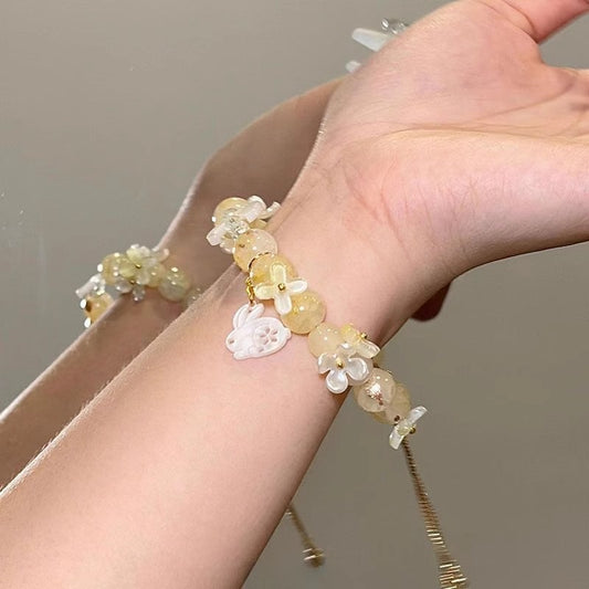 Bracciale coniglio perline