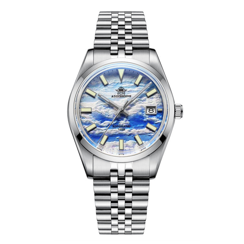 Orologio meccanico impermeabile automatico luminescente