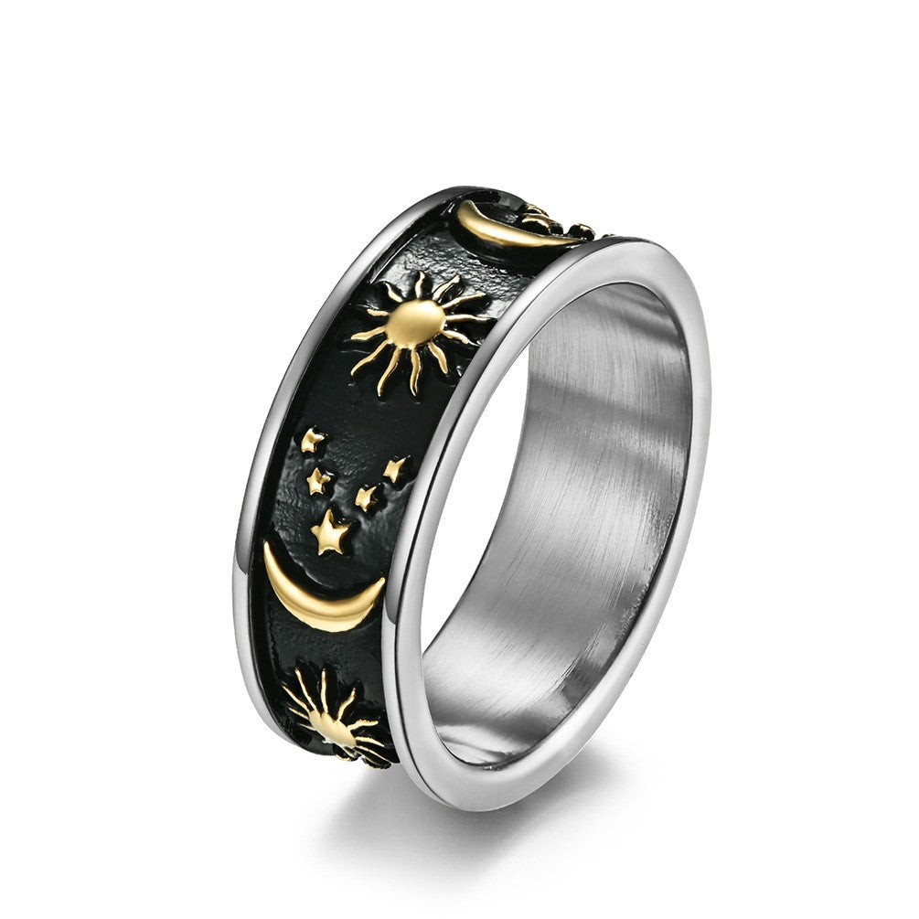 Anello boho stelle luna