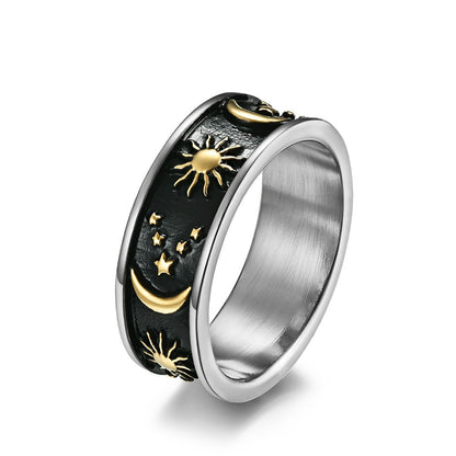 Anello boho stelle luna