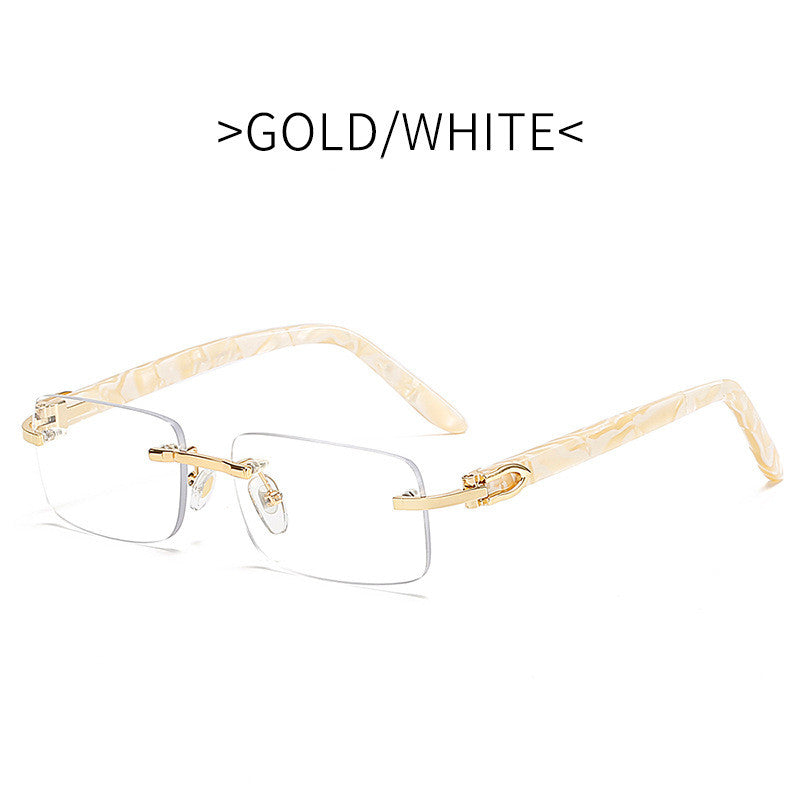 Occhiali rimless quadrati piccoli