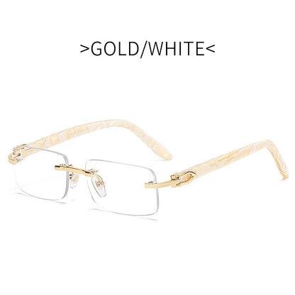 Occhiali rimless quadrati piccoli
