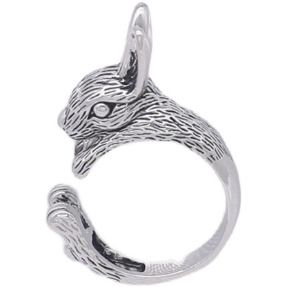 Anello zodiacale coniglio regolabile