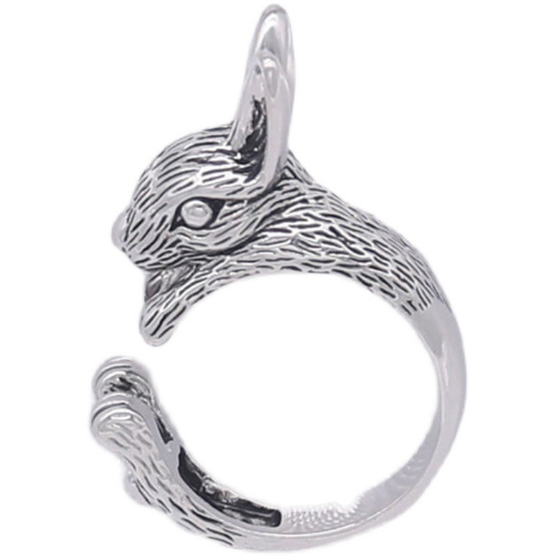 Anello zodiacale coniglio regolabile