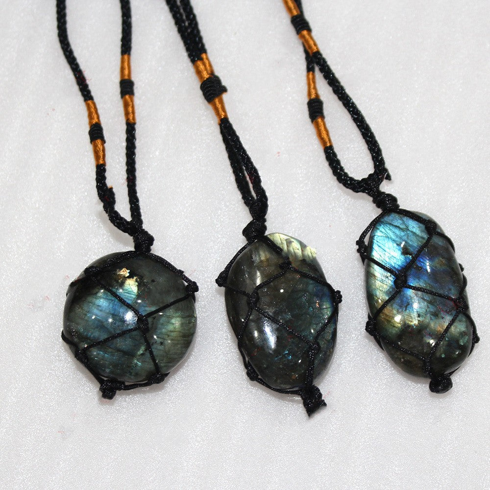 Collana pietra di luna a rete