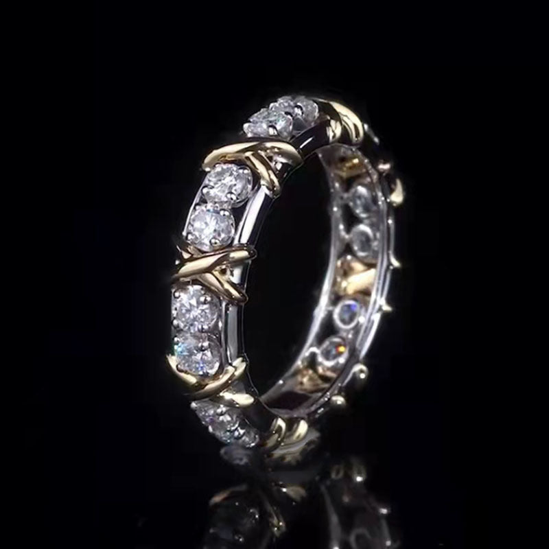 Anello rame zircone color oro