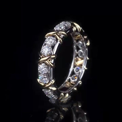 Anello rame zircone color oro
