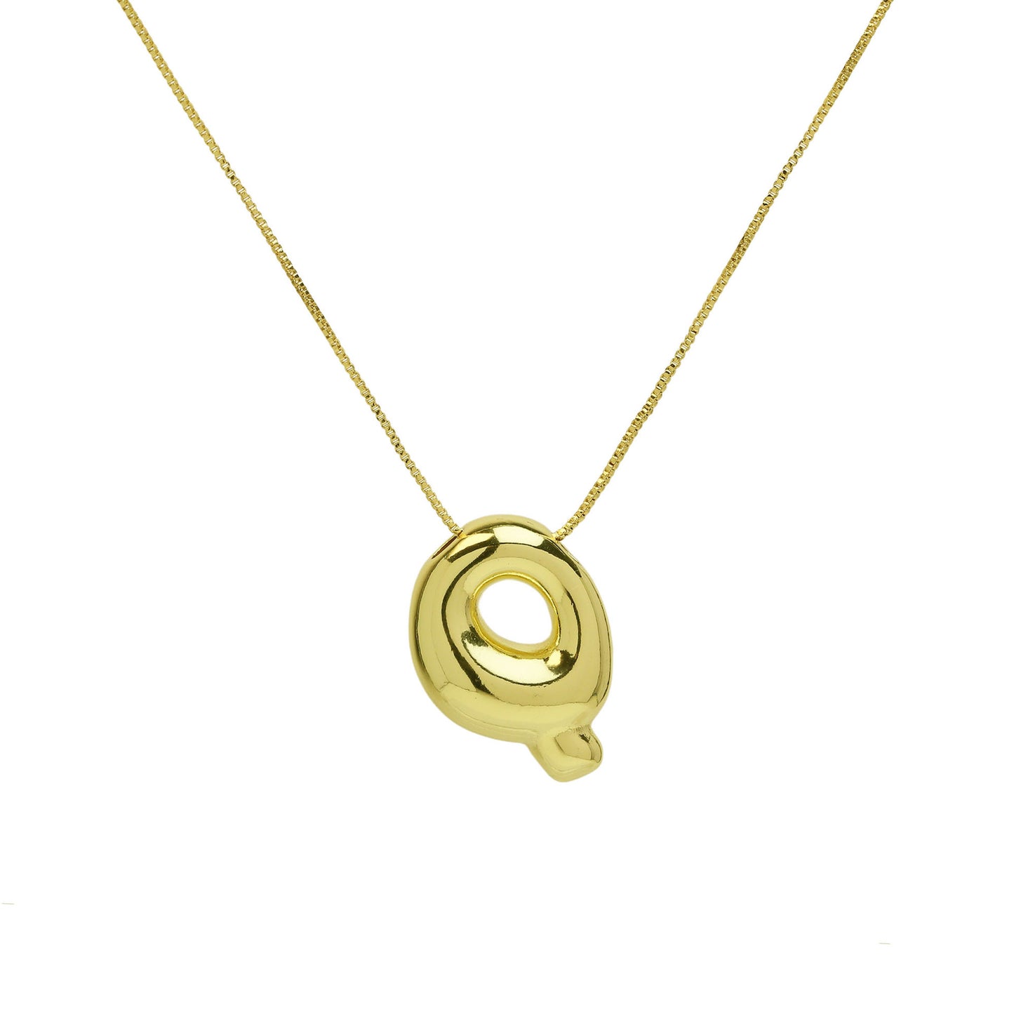 Collana lettera in ottone