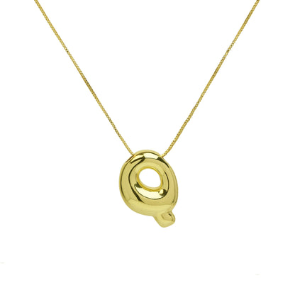 Collana lettera in ottone