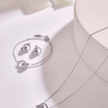 Collana Doppia Titanio
