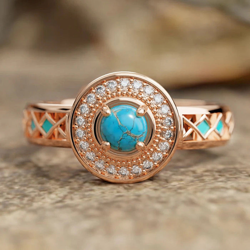 Anello turchese da donna etnico