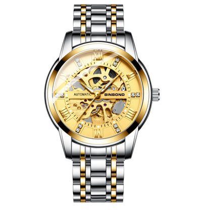 Orologio meccanico automatico da uomo luminoso