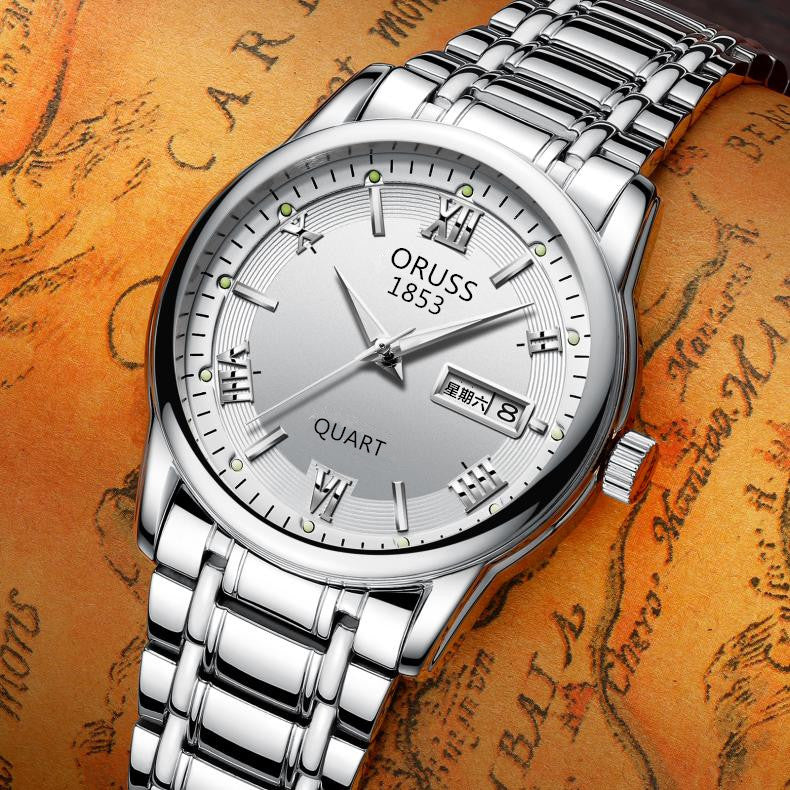Orologio uomo automatico con calendario impermeabile