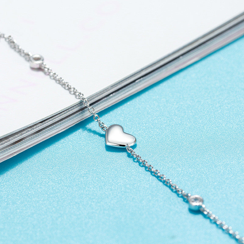 Cavigliera argento cuore