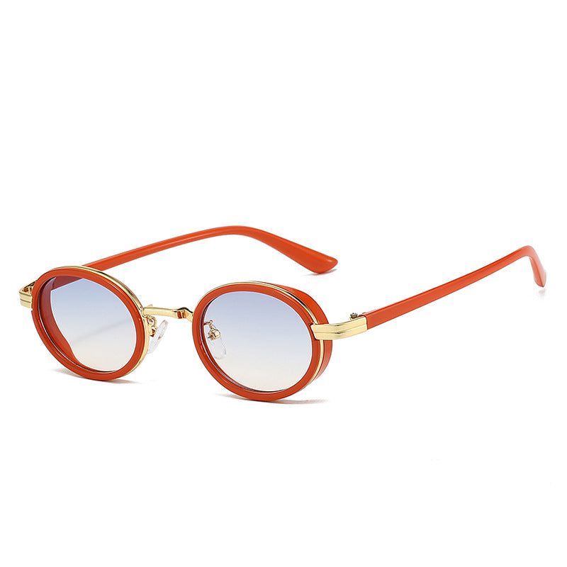 Occhiali da sole ovali retro montatura piccola