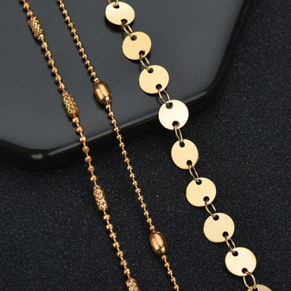 Cavigliera perle paillettes da donna