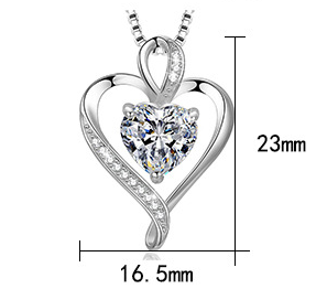Collana croce e cuore