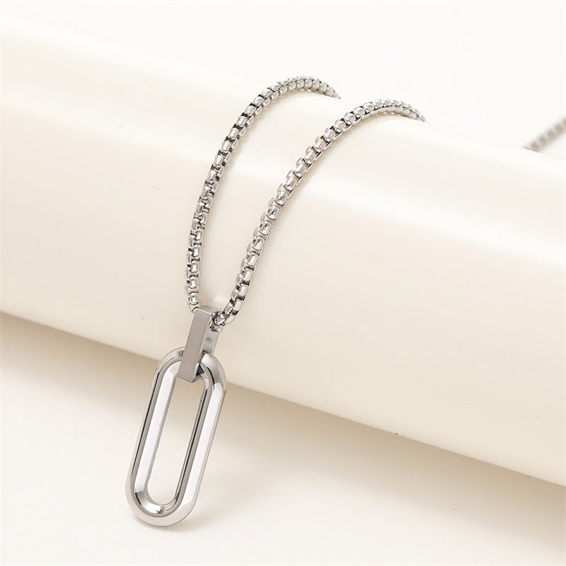 Collana titanio geometrica da uomo