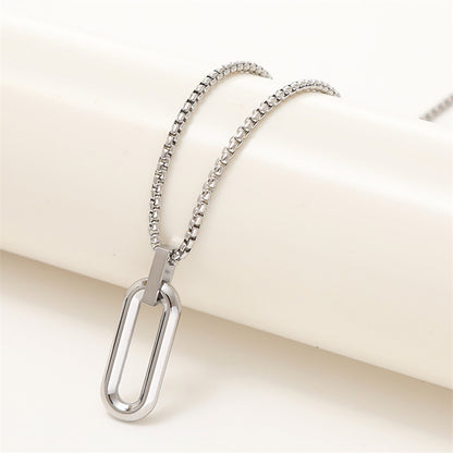 Collana titanio geometrica da uomo