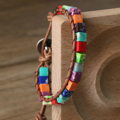 Bracciale intrecciato di pietra