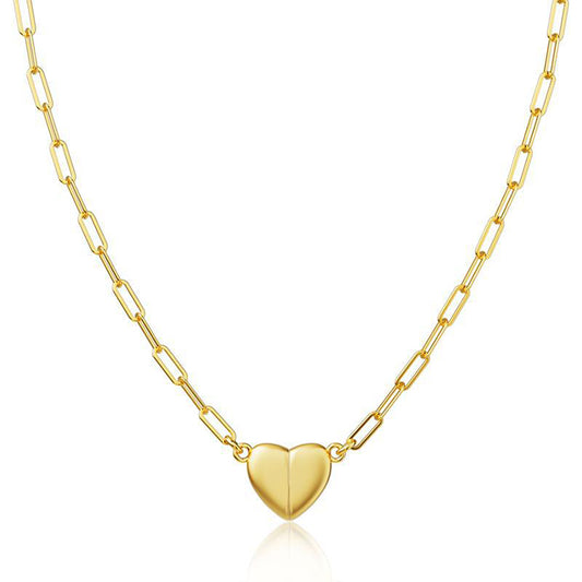 Collana cuore magnetico oro rosa