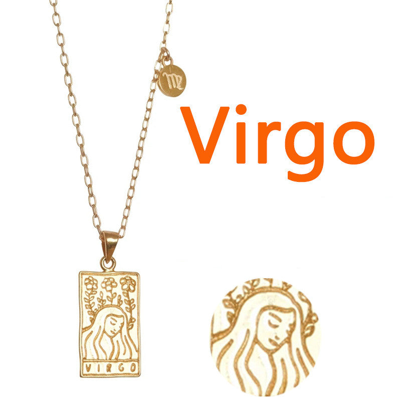 Collana zodiacale con targhetta