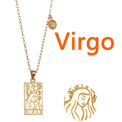 Collana zodiacale con targhetta