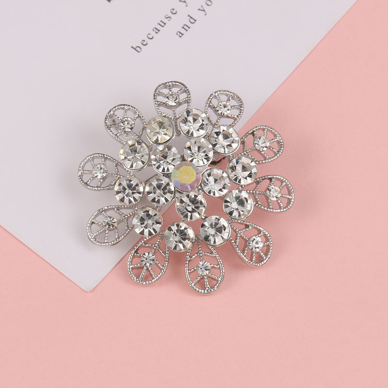 Spilla perla strass