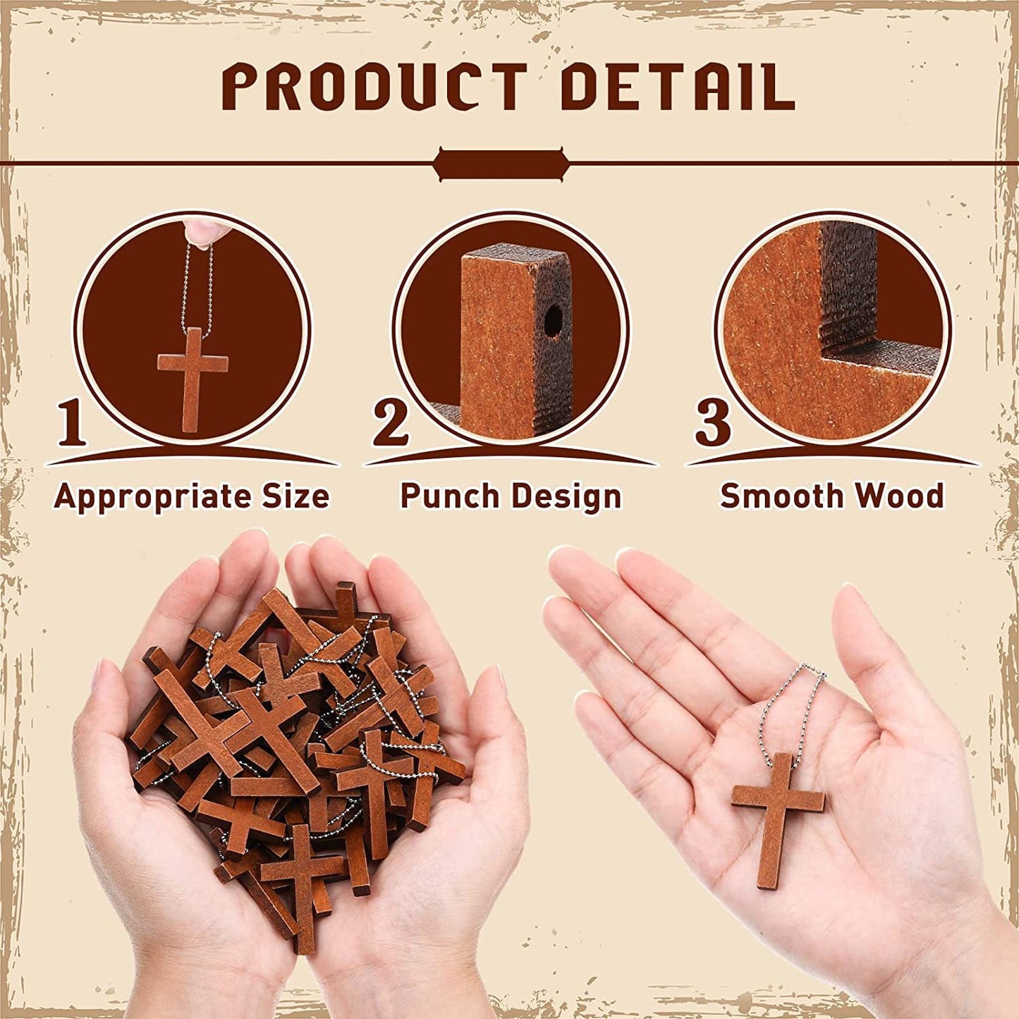 Pendente croce legno