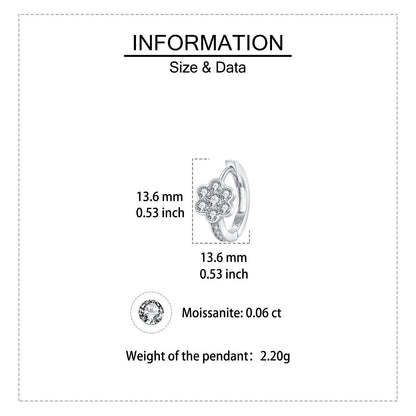 Orecchini fiore moissanite