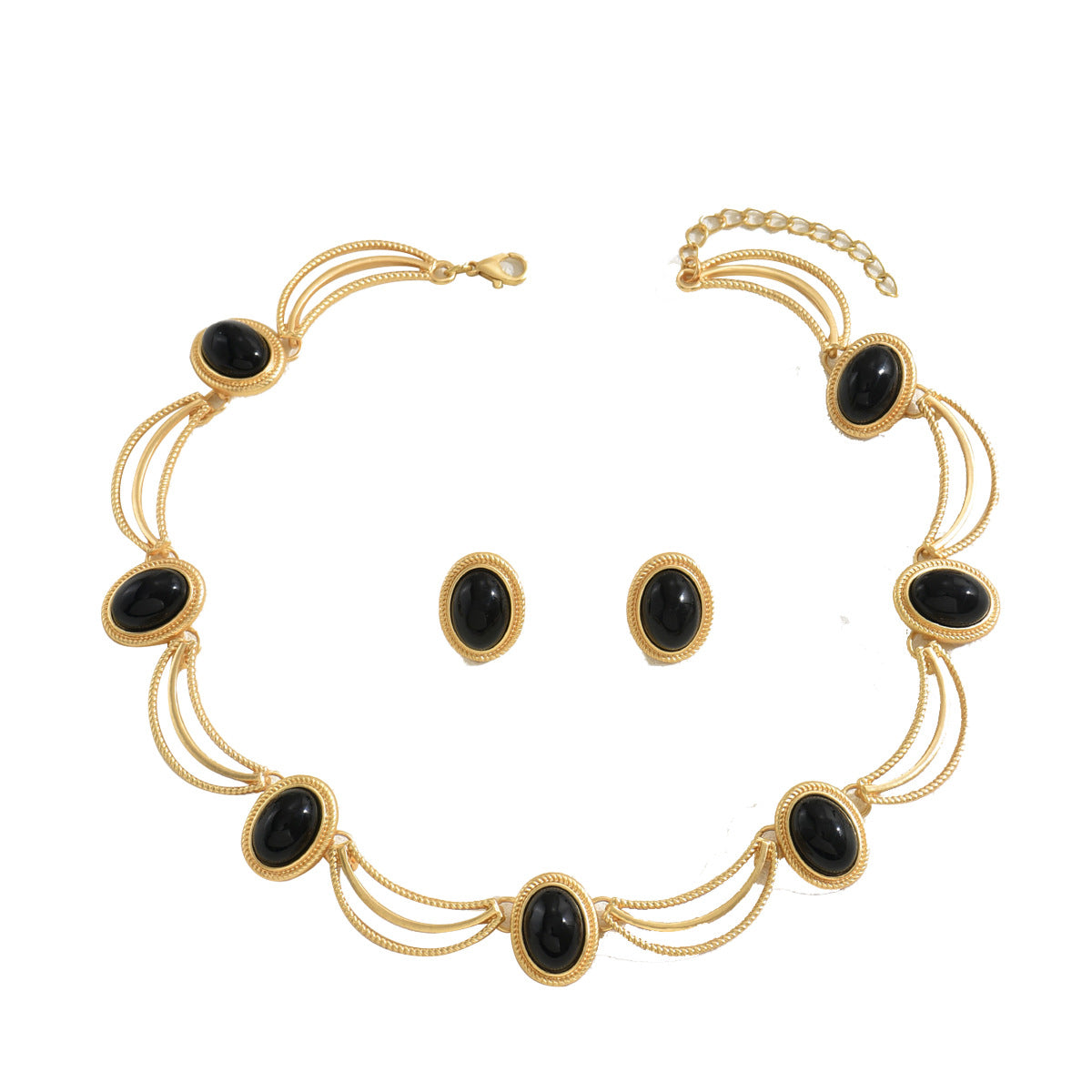Set Collana e Orecchini con gemme