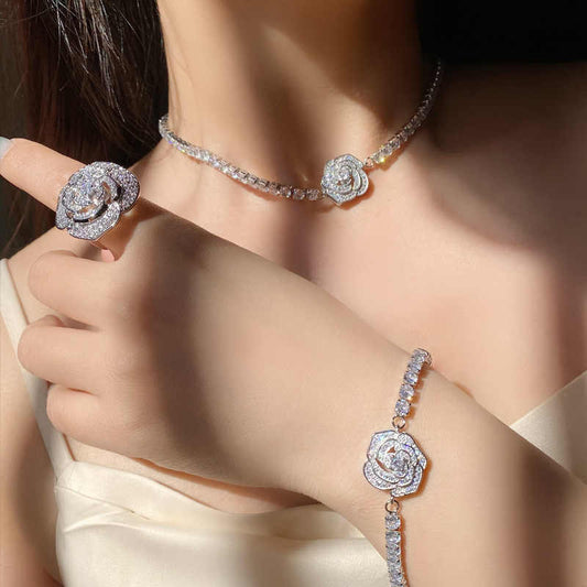 Collana Camelie placcata oro