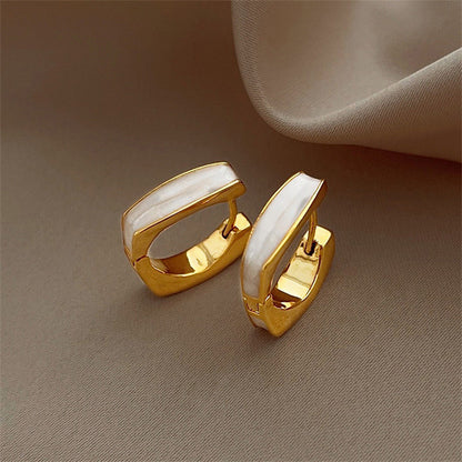 Orecchini clip doppia faccia quadrati
