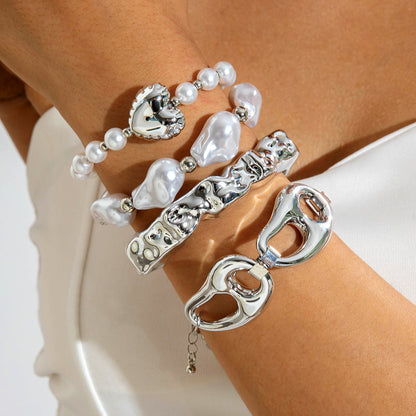 Bracciale geometrico multistrato