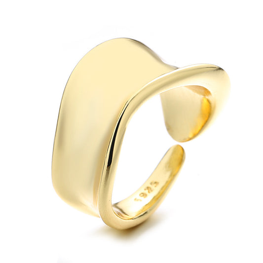 Anello geometrico irregolare stile francese