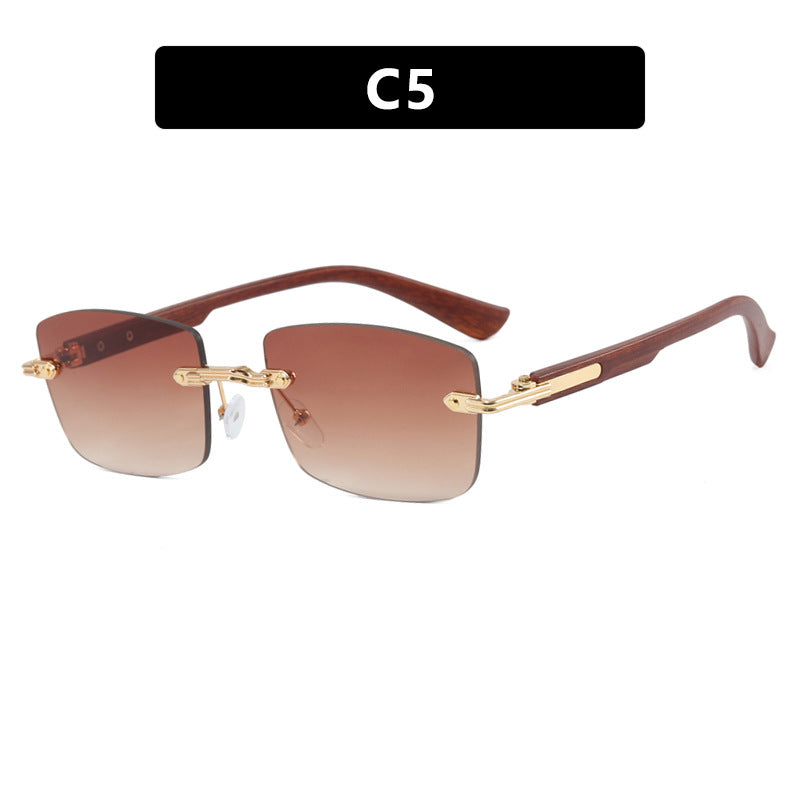 Occhiali rimless quadrati da uomo