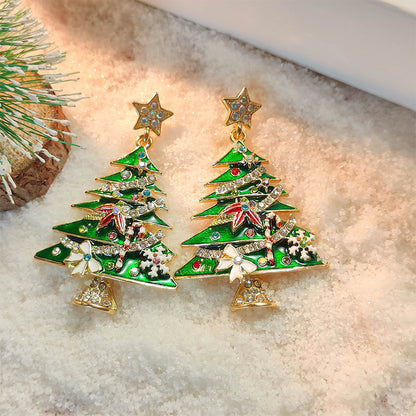 Spilla albero Natale zirconi