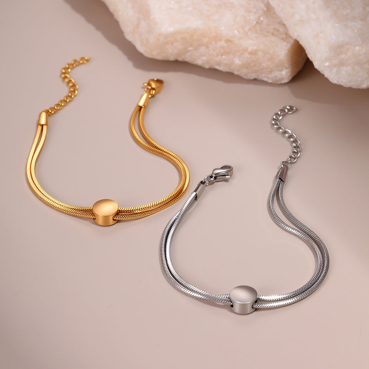 Bracciale catena serpente oro