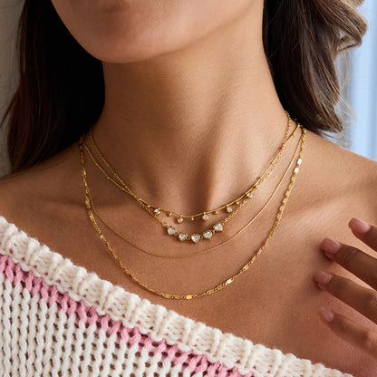 Collana con zirconi cuore
