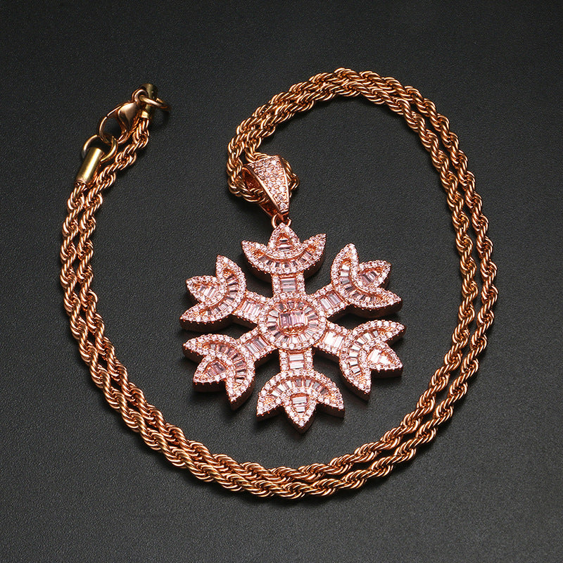 Collana fiocco di neve zircone
