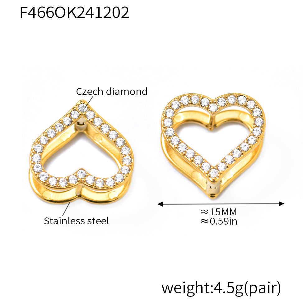 Orecchini in zircone amore
