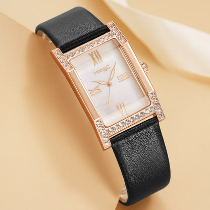 Orologio da donna quadrato retrò stile britannico