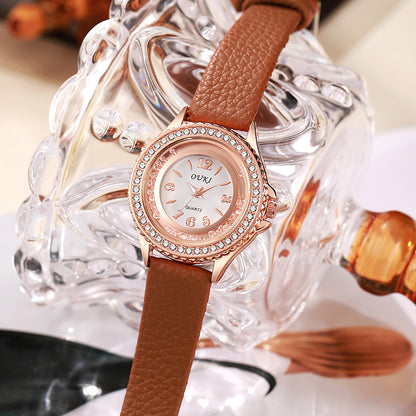 Orologio minimalista con strass