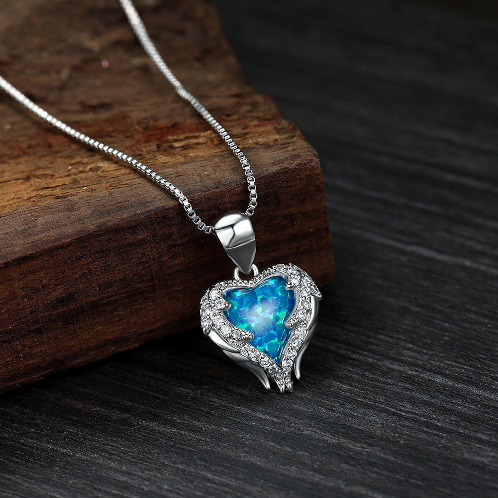 Collana angelo opale blu