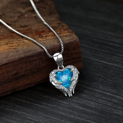 Collana angelo opale blu