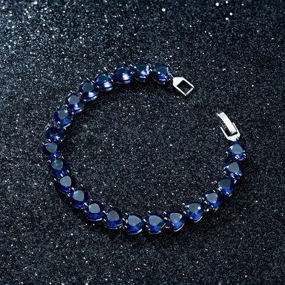 Bracciale Zirconi Cuore Blu