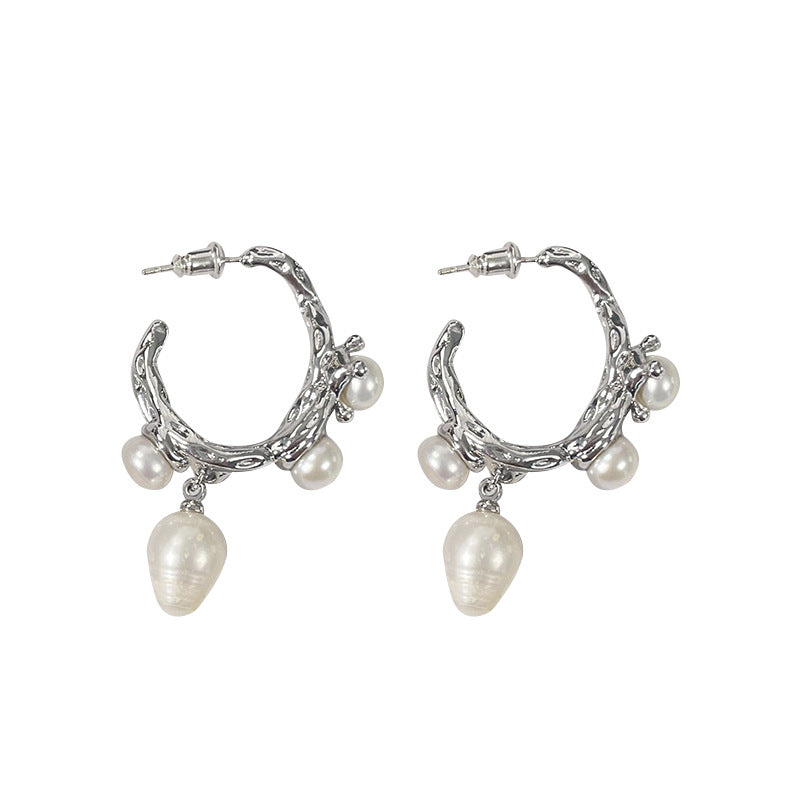 Orecchini perle barocche retro elegante