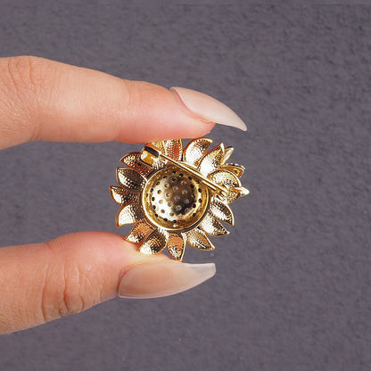 Spilla girasole ape zircone